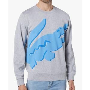 Lacoste Men's Long Sleeve Large Summer Croc Crew Neck Sweatshirt Chine XL